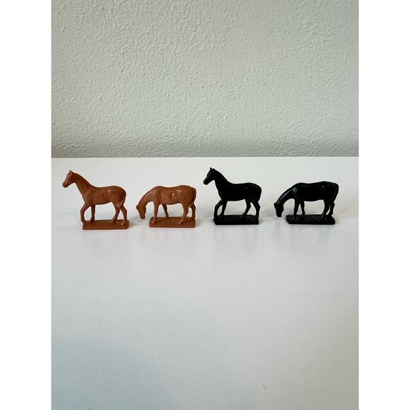 Dollhouse Miniature Horse Cow Figures Stands 11 pieces approximately 5/8” x 1” - Picture 4 of 7